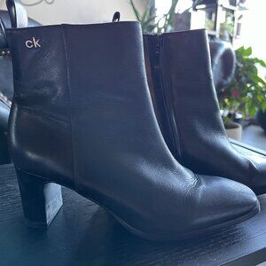 Calvin Klein Black Leather Boots